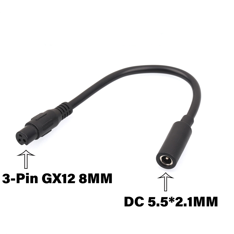 DC 5,5 MM Zu GX16-XLR-RCA-IEC-GX12-DC Stecker Kabel Adapter Für Elektrische Roller Fahrrad Auto Für Anhaltende Langlebige Stecker: green
