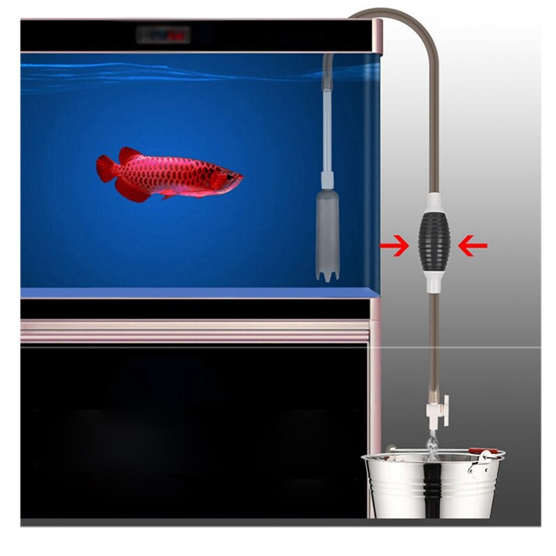 Aquarium Fish Tank Vacuum Gravel Water Filter Cleaner Siphon Pomp Handleiding Schoner Pomp Veilig Vacuüm Aquarium Water Changer