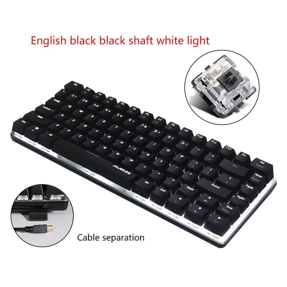 Ajazz AK33 82 Keys Mechanical Keyboard Russian/English Layout Gaming Keyboard RGB Backlight Switch Wired Keypad: 4