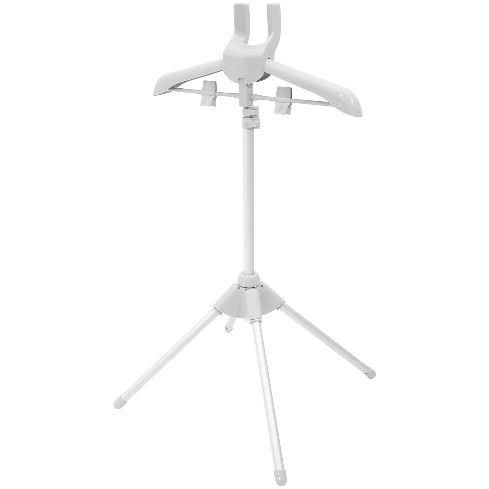 Appendiabiti da stiro pieghevole Supporto per indumenti in plastica in lega di alluminio Superficie liscia Multiuso Pantaloni Camicie Sciarpe cremagliera