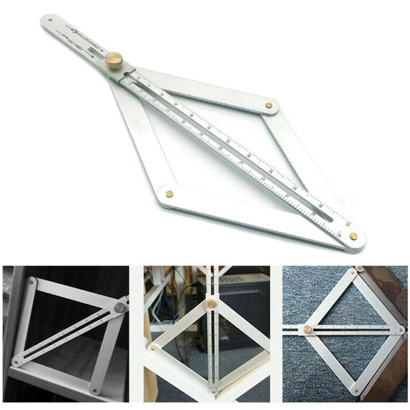Multifunctional Carpentry Diagonal Ruler Woodworking Trimming Decoration Yin Yang Corner Ceiling Artifact Tool Protractor