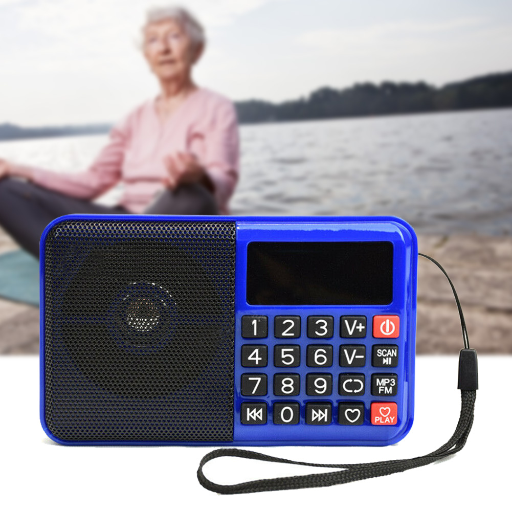 Multifunctional With Speaker Portable MP3 Player TF Card Boombox FM Radio Digital Wireless Button Home Music Elder