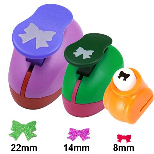 Crafts Punch Set 8mm 15mm 25mm paper punches 3pcs/Set diy craft punch scrapbook paper cutter scrapbooking punches: Bowknot