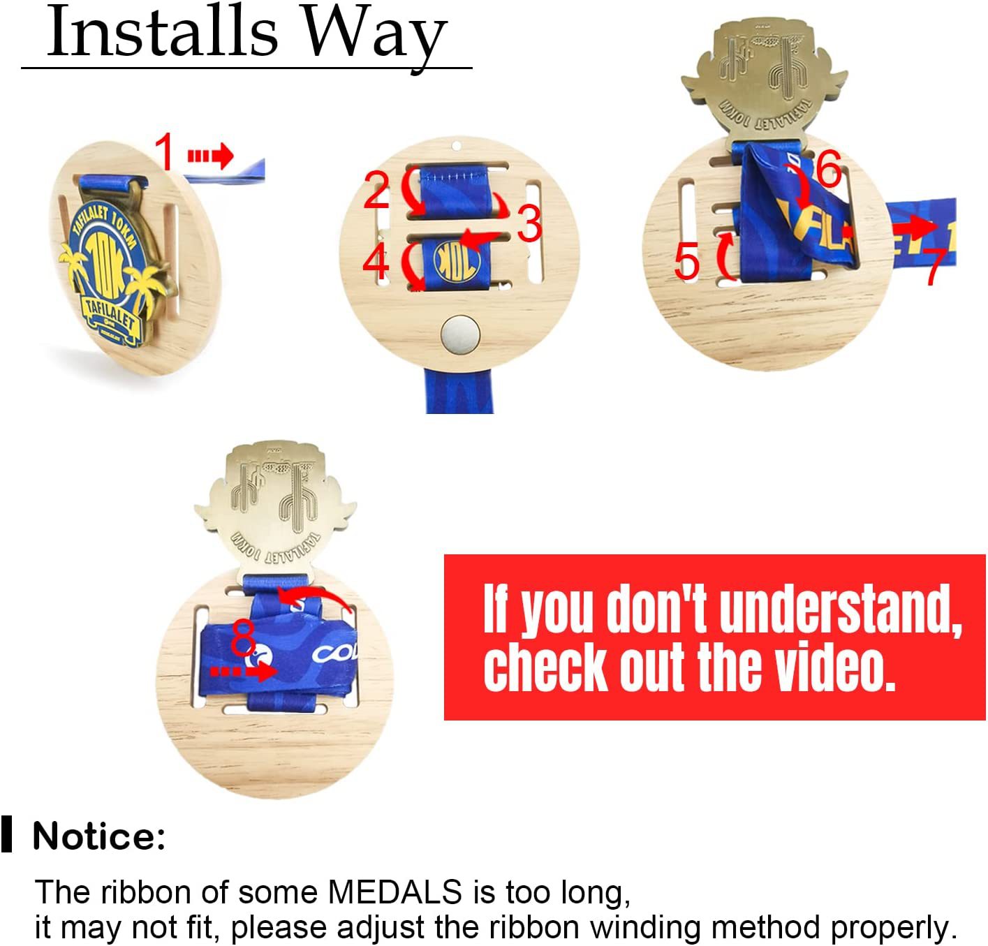DIY Drewniany sześciokątny stojak na medale Drewniany wieszak na medale o strukturze plastra miodu