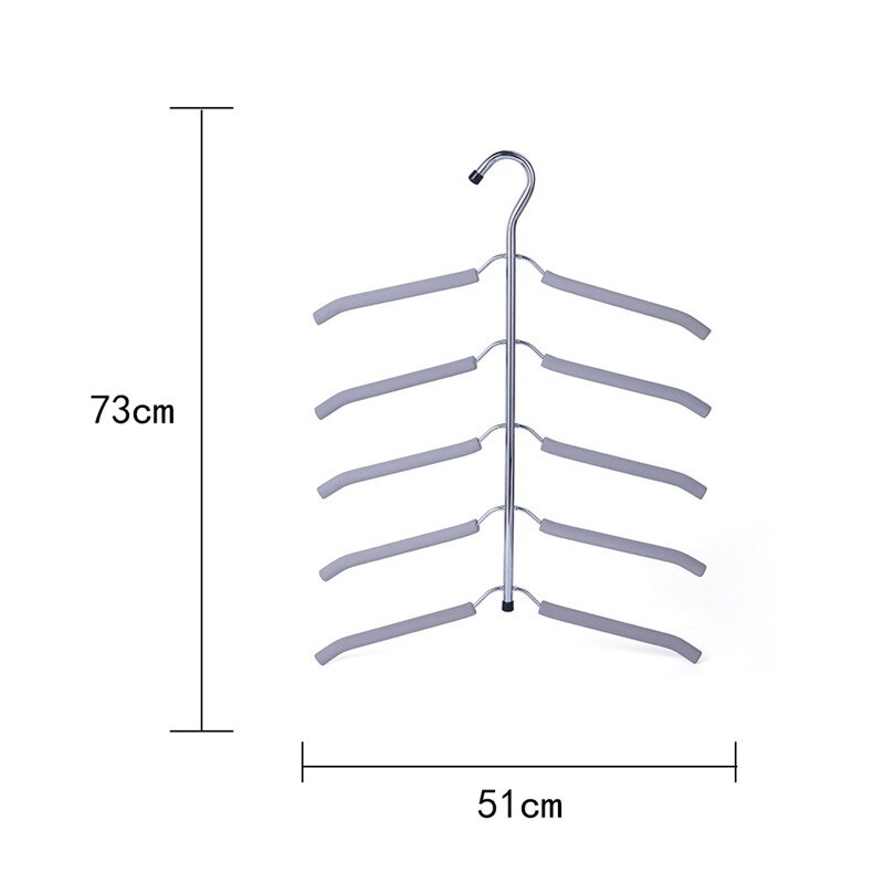 Multilayer Fish Bone Shape Stainless Steel Clothing Storage Racks Clothes Hanger Storage Holder Wardrobe Laundry Drying Rack