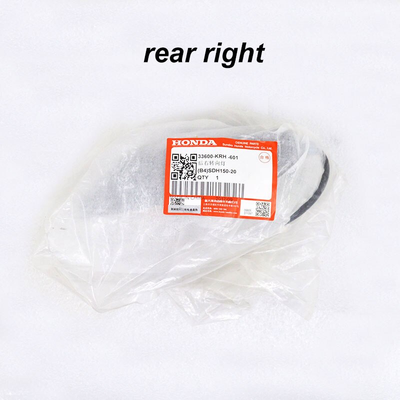 Ensamblaje ligero de señal de giro trasero izquierdo delantero derecho para motocicleta Honda, pieza Original 125, Original, XR125, XR150, XL125, XL, XR, 150: rear right