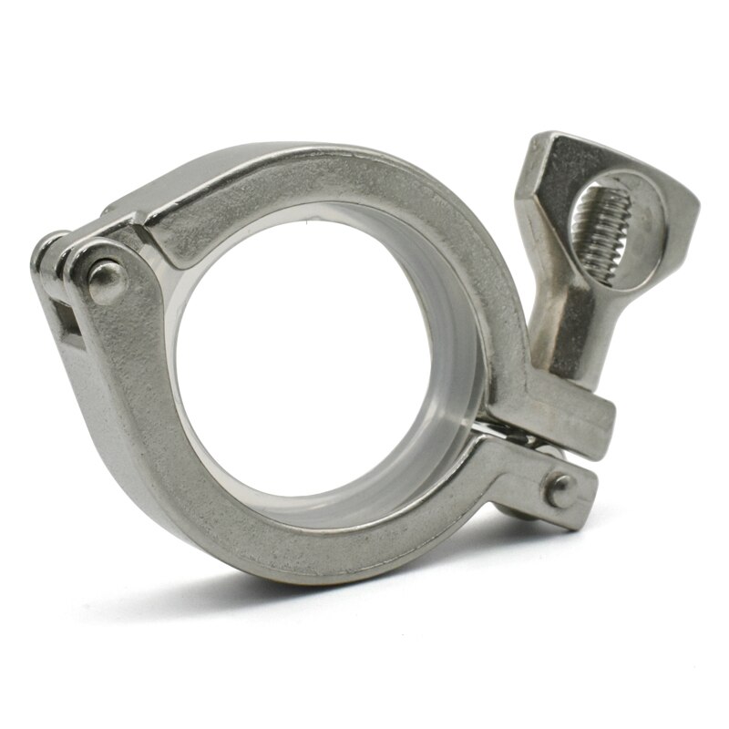 1 set 1.5"Tri Clamp 50.5mm Ferrule OD SS304 Stainless Steel Tri Clover Sanitary Fitting for home Brewing