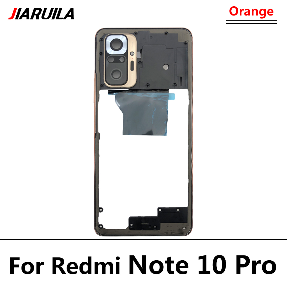 Rear Back Camera Glass Lens With Frame For Redmi Note 10S 10 Note10 Pro Cell Phone Repair: Note 10 Pro Orange