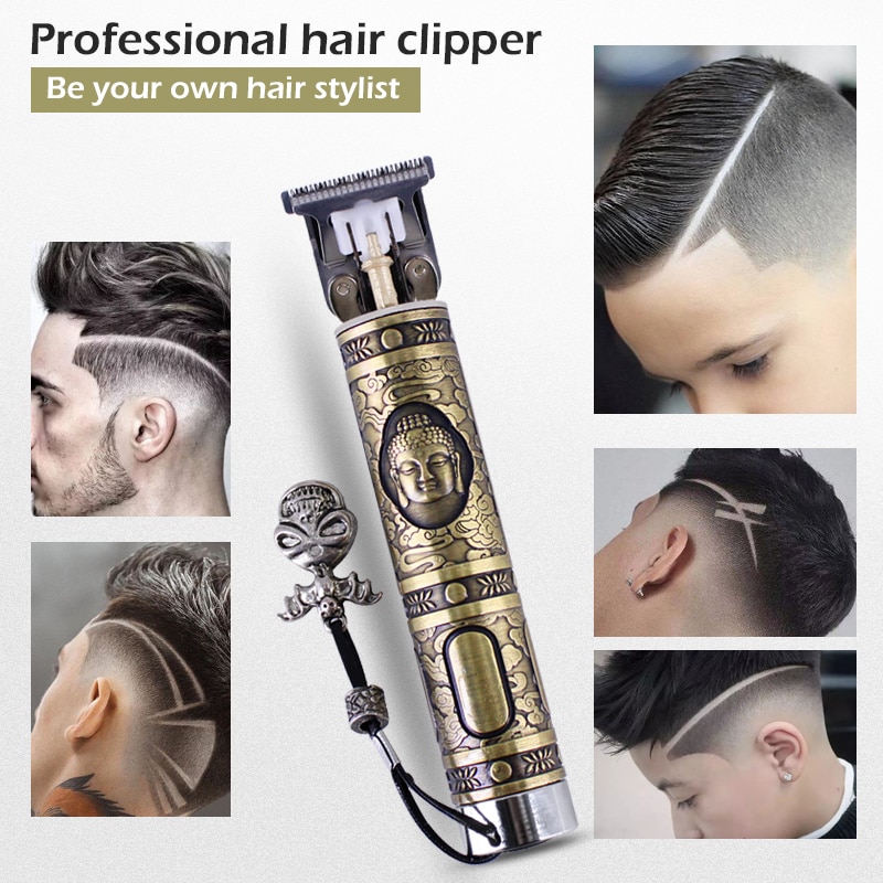 Buddha close-cutting 0mm skaldede outliner mænd zero-gappedbarbershop digital hår trimmer genopladelig hårklipper trådløs