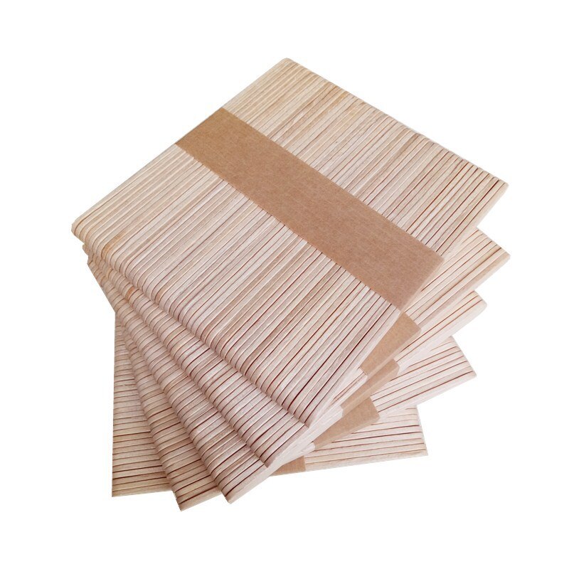 100Pcs/Set Popsicle Sticks Natural Wooden Pop Popsicle Sticks 11.4CM Length Wood Craft Ice Cream Sticks Popsicl Accesorios