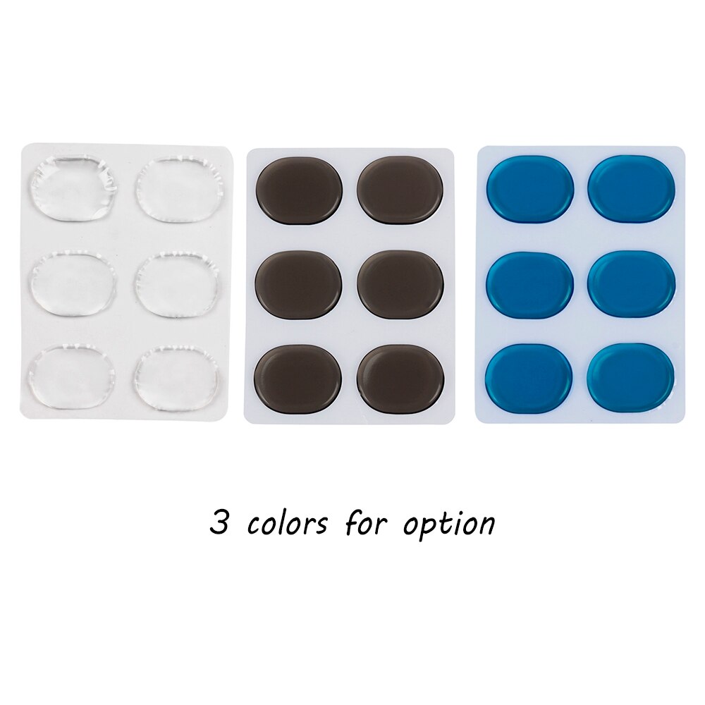 6 Stks/set Snare Drum Mute Pad Drum Demper Gel Pads Snare Tom Drum Uitlaat Mute Transparant Percussie Instrument Accessoires