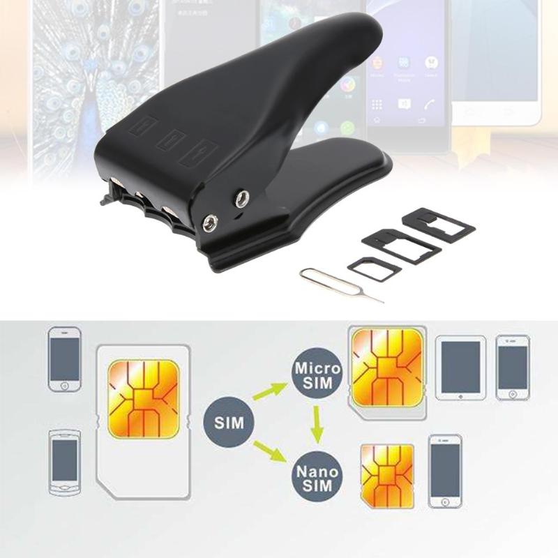 Universele 3 in 1 SIM Micro Nano sim Card Cutter Compleet Micro SIM Cutter Voor Sumsung Huawei Telefoons voor Xiaomi telefoons