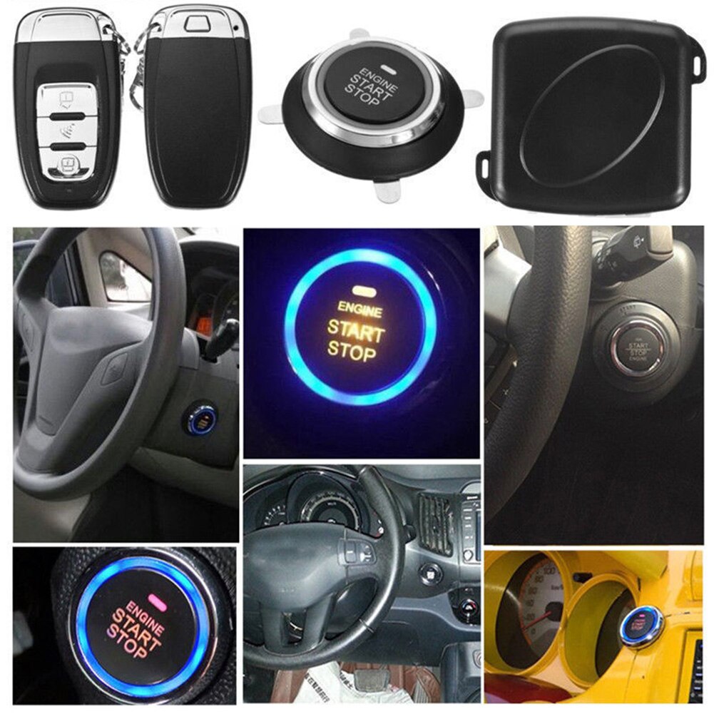Car Alarm Remote Control Car Keyless Entry Engine Start Alarm System Push Button Remote Starter Stop Keyless Entry System