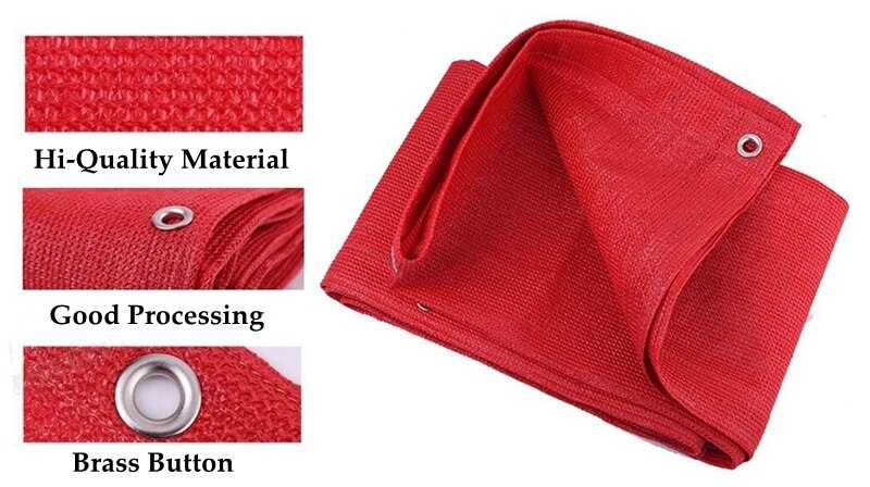 Hi Red Blue Garden Sun Shade Sails Sailing No Smell HDPE Anti-UV Sun Shelter Sunshade Household Sunshade Net Shade Sail