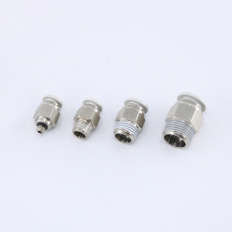 1 pcs Pneumatic quick-release trachea quick connector metric thread straight through APC4/6-M5PC8-M6/M8/M10M12M16