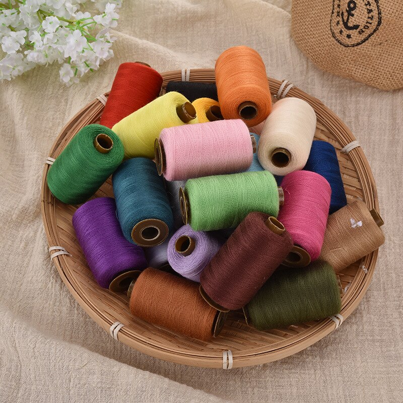 1000 Yards 24pcs Multicolor Machine Embroidery Thread Sewing Polyester Threads Craft Patch Steering-wheel Supplies