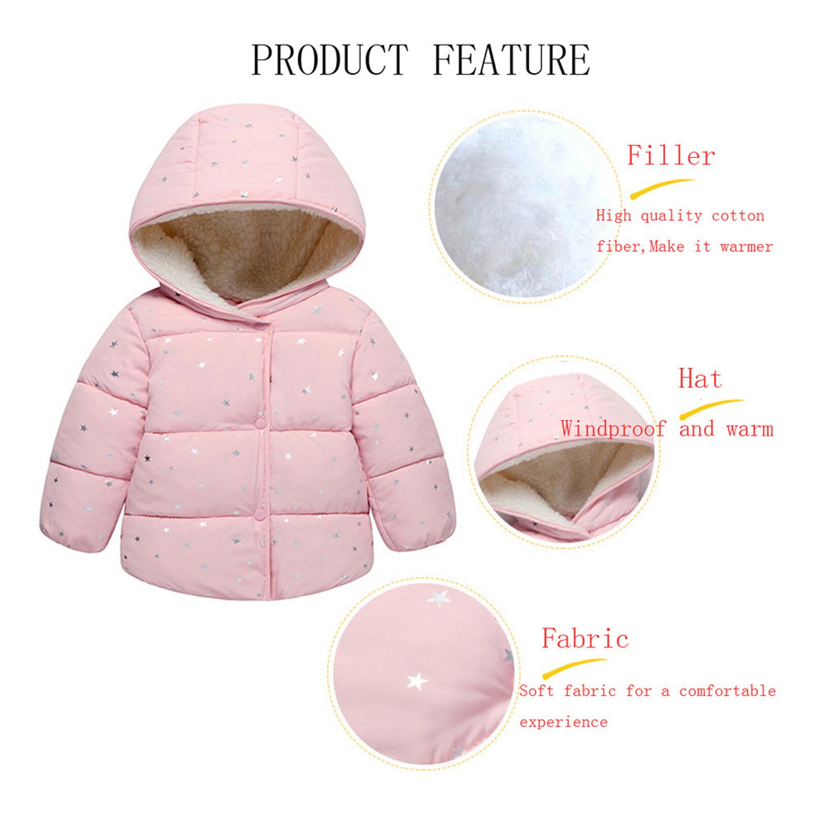 Kinderen Kids Baby Meisje Jongen Winter Kapmantel Jas Warme Bovenkleding Kleding