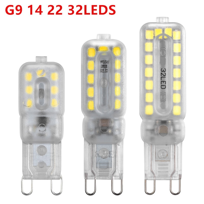 g9 led 14 LEDS 22 LEDS 32 LEDS AC 220 V 230 V 240 V G9 lamp Led lamp SMD 2835 LED g9 licht Vervangen 30/40 W halogeen lamp