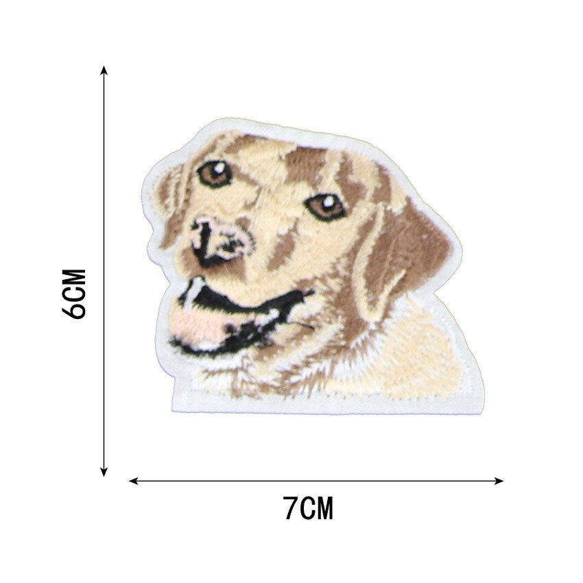 Kleine Hund Flecken Tuch Einfügen Aufkleber Stickerei handgefertigt DIY Ebene Teddy heiser Abzeichen für Kleidung Kleidung Zubehör: golden Retriever