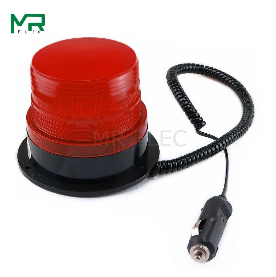 N-5095 12V/24V Sigarettenaansteker Signaal Waarschuwingslampje Rolling Led Knippert Noodverlichting Baken Lamp Met magnetische Gemonteerd