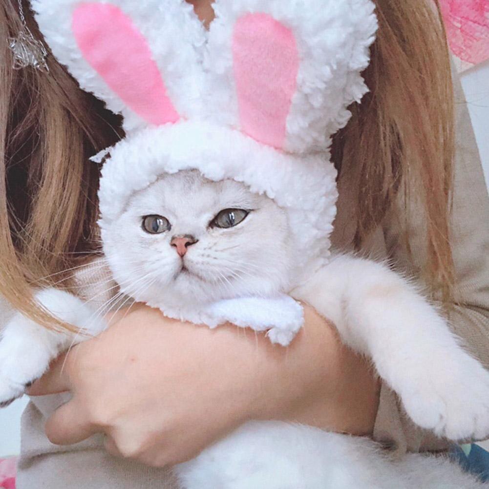 Funny Easter Cute Plush Costume Easter Cap Bunny Headdress Rabbit Hat With Ears For Cats And Small Dogs Hat Pet Products