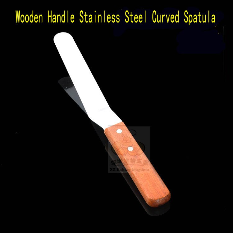 Spatel Paletmes Houten Handvat Rvs Blade Kaas Dessert Jam Spreaders Soepeler Boter Cake Decorating Gereedschap