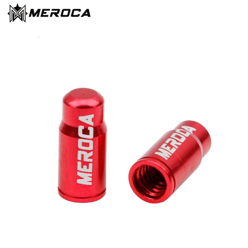 Meroca 2 stk aluminiumslegering landevejscykeldæk ventildæksel mountainbike schrader/presta ventiler støvdæksel mtb tilbehør