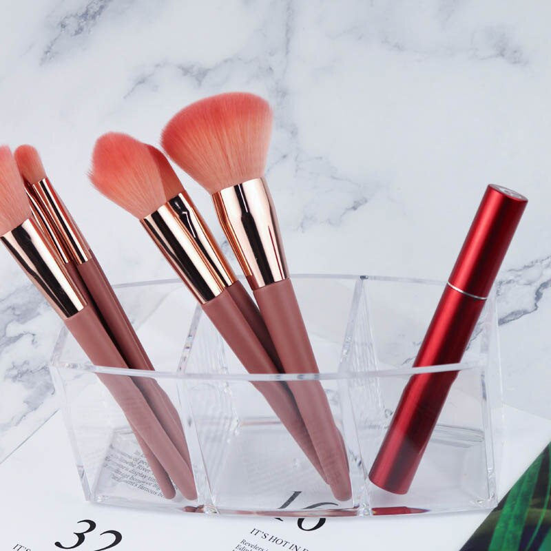 Transparante make-up organizer acryl cosmetische lippenstift opbergdoos wenkbrauwpotloodhouder make-up kwasten organizer