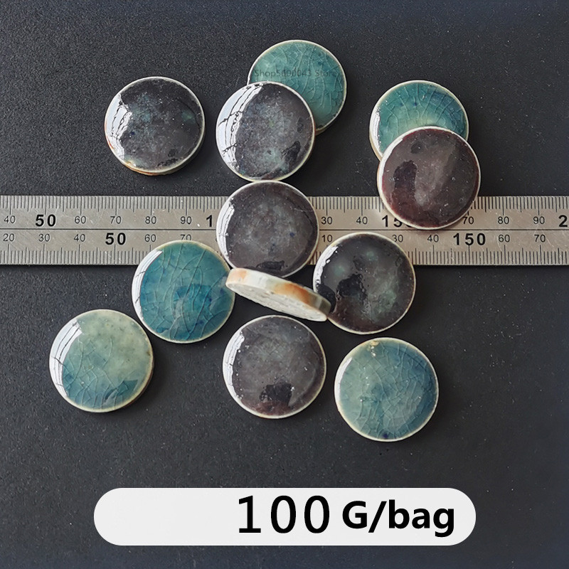 100g mozaika ceramiczna fragmenty niebieskie i białe kawałki porcelany rzemiosło materiały kolaż małe płytki DIY kreatywna artystyczna dekoracja: Gray blue