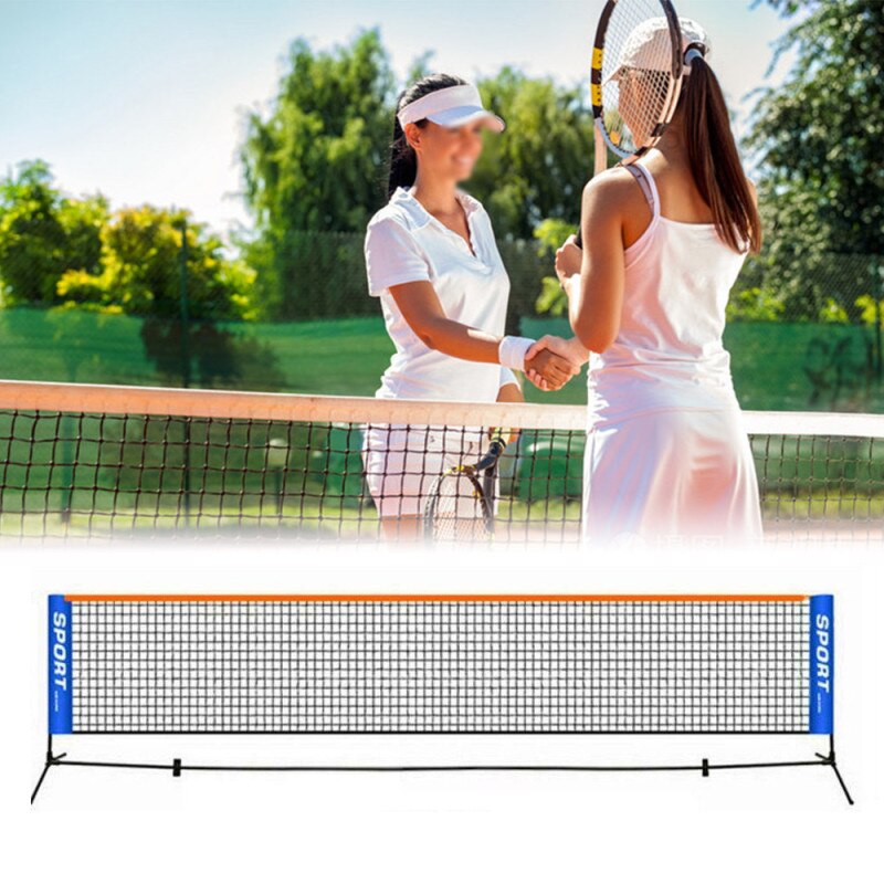 Portable Tennis Net Foldable Tennis Training Net Badminton Net Outdoor Tennis Volleyball Mesh Exercise Trainer Tool