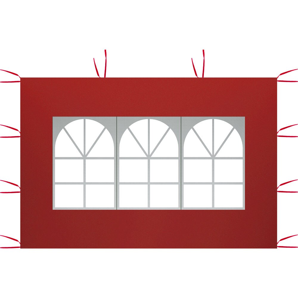 3x2m Waterproof Gazebo Awning Sunshade Sun Shade Sail For Outdoor Garden Beach Camping Sunshade garden party camping tent: red with window