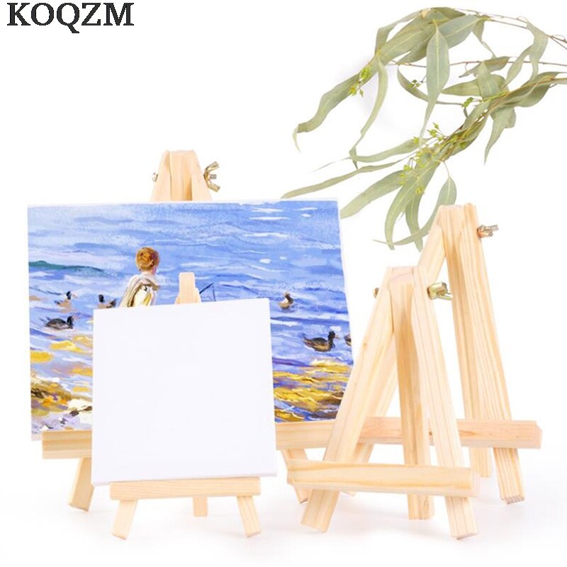 1Pcs Mini Hout Kunstenaar Statief Schildersezel Voor Foto Schilderij Postkaart Display Houder Frame Leuke Bureau Decor