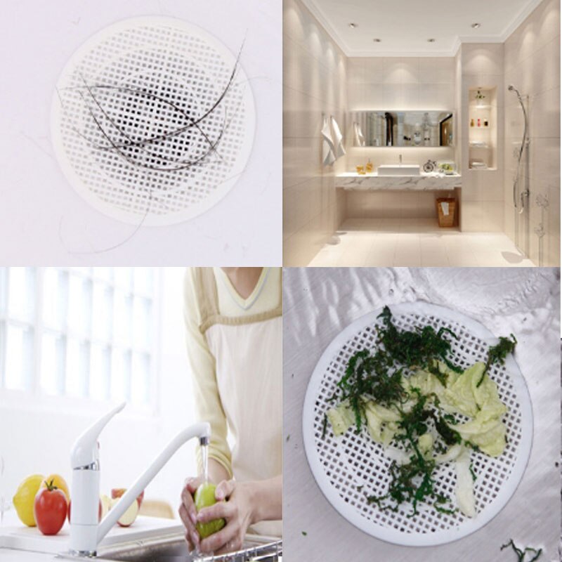 Cuttable Filter Hair Catcher Drain Hair Strainer Tub Sink Cover Anti