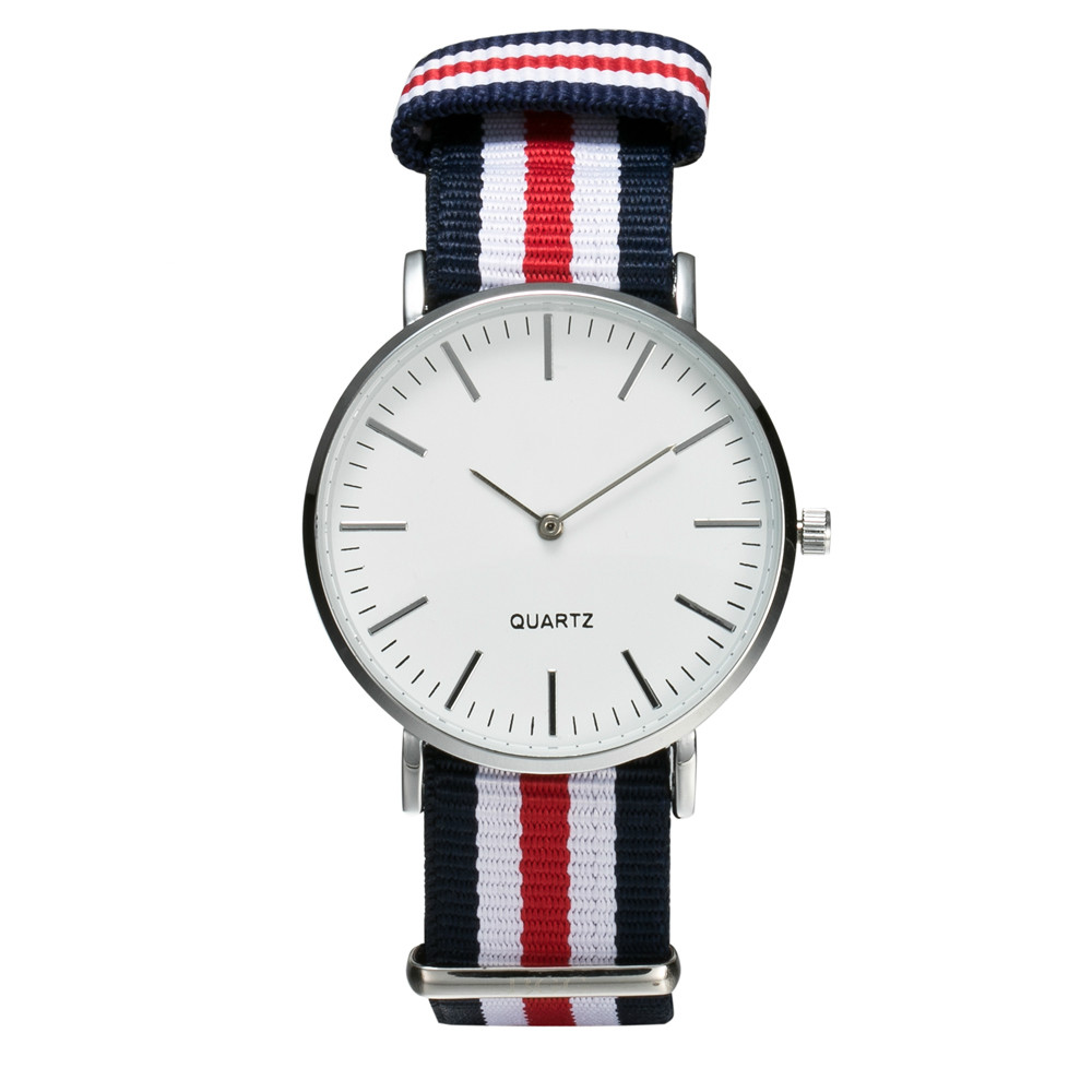 Drapeau En Nylon Bracelet Montre Femmes style Simple or boîtier quartz montres hommes unisexe montre-bracelet décontracté zegarki damassé reloje: 2S