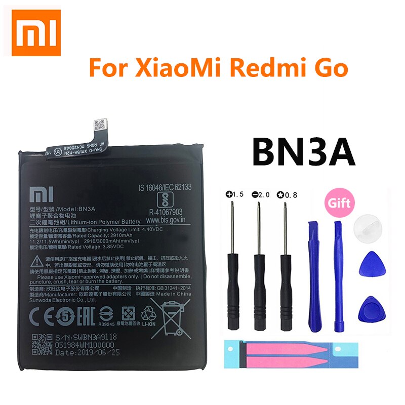 XiaoMi Batteria Del Telefono Redmi Hongmi Nota 3 3S 4 4A 4X 5 5A 5X 6 6 7 7A Andare pro Plus A2 Lite BN41 BN31 BM47 Batterie di Ricambio: BN3A Redmi Go