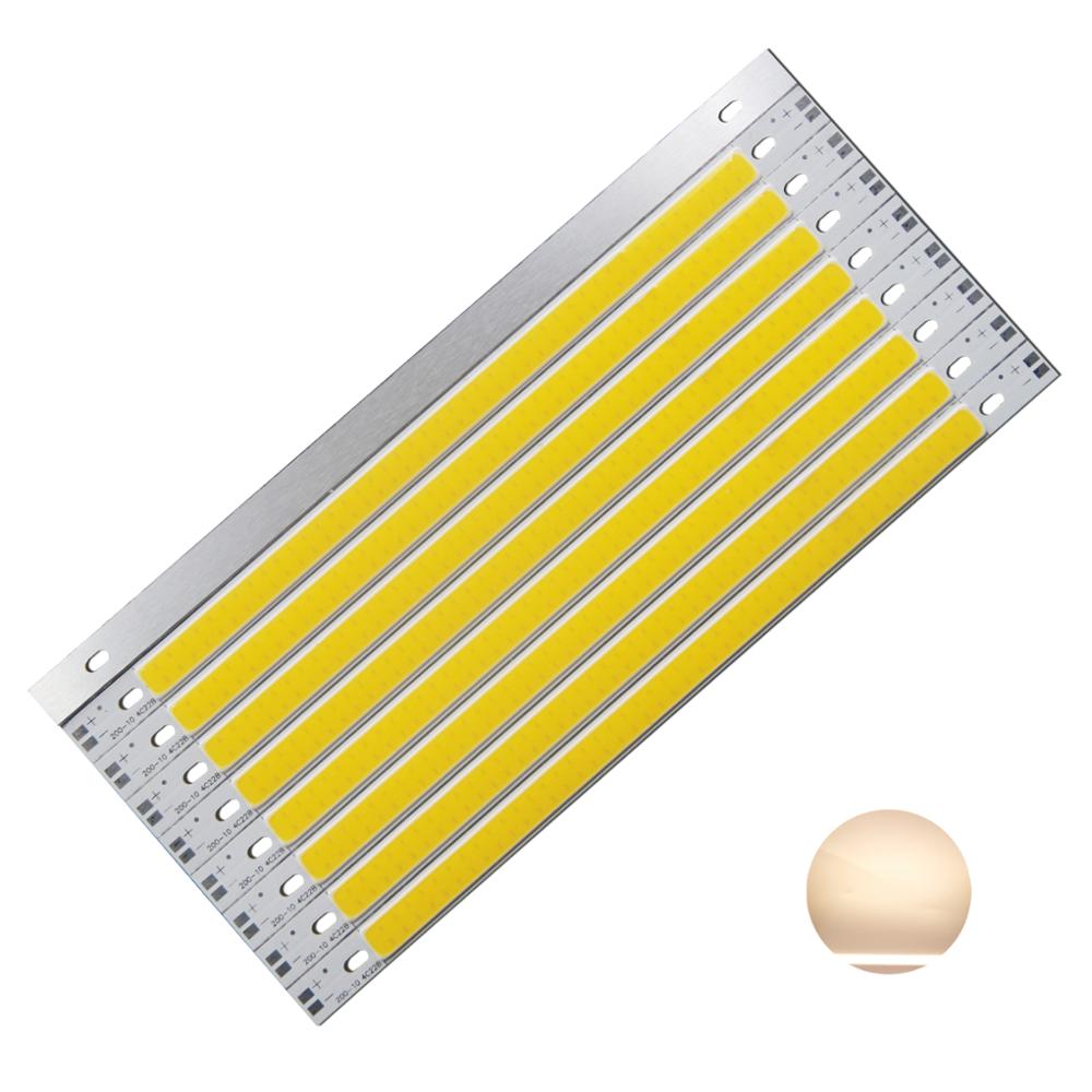 [allcob] led cob 200*10mm 12v 10w varm natur hvid blå rød grøn gul til billys gør-det-selv cob led strip bar pære lyskilde
