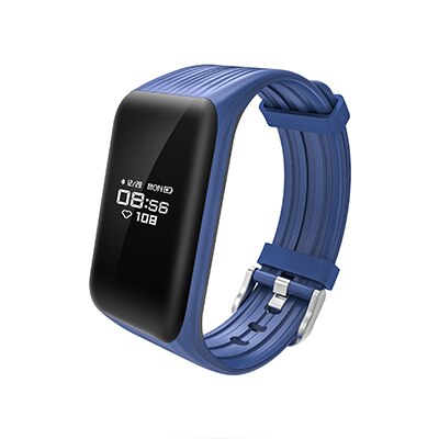 Alangduo K1 Fitness Tracker Smart Armband Oled-scherm Real Time Hartslagmeter Sport Activiteit Tracker Waterdicht Polsbandje: Blue