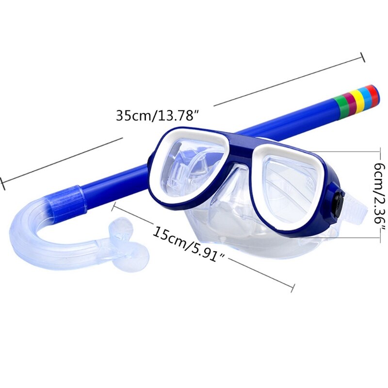 Kit de snorkel para crianças, máscara de mergulho com snorkel e óculos de natação, equipamento com tubo de seco para mergulho não tóxico