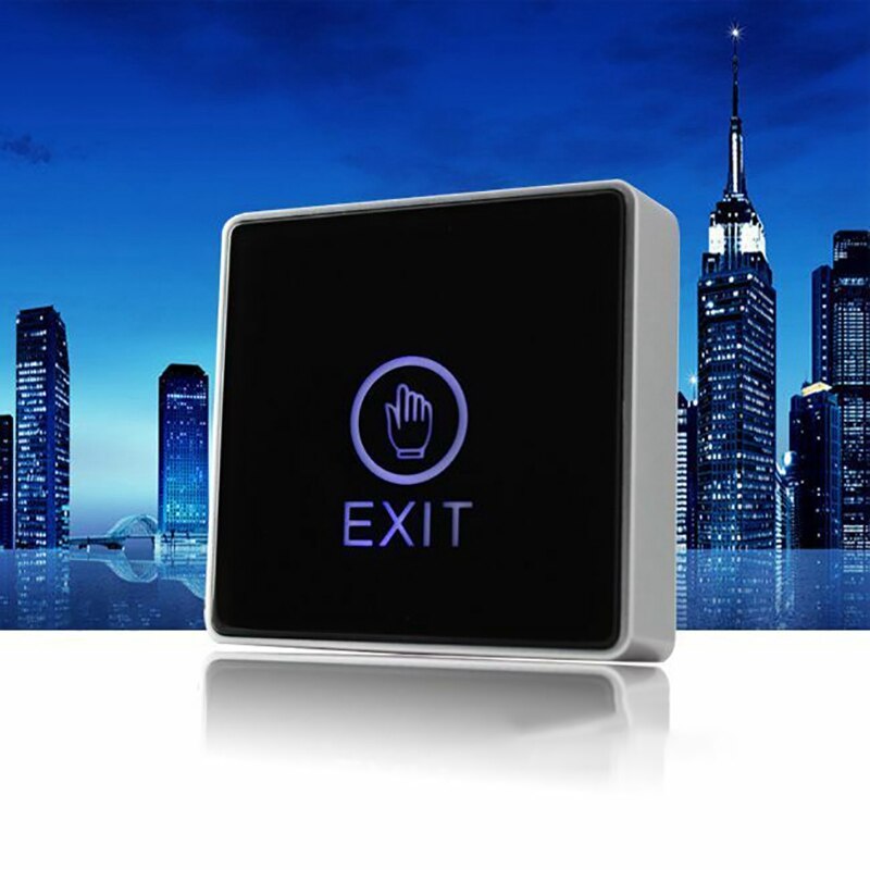 -Push Press Exit Button Door Eixt Release Button for Access Control System for Home Security Protection with LED Indicator