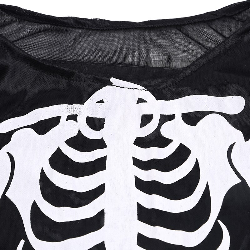 Fantasma esqueleto traje de miedo Halloween traje travestido capa con calavera de demonio vestido de de Halloween suministros