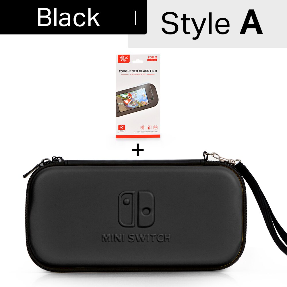 For Nintend Switch Lite Portable Bag Storage for Switch Mini Protector Case for Nintendo Switch Mini Accessories: Black-1pcs