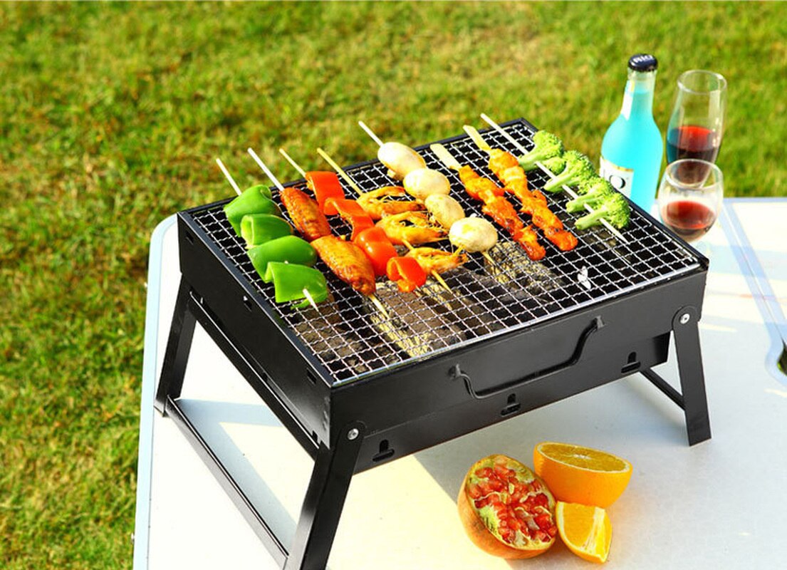 Folding Barbecue Grill Outdoor Portable Barbecue Oven Household Charcoal Carbon Oven BBQ
