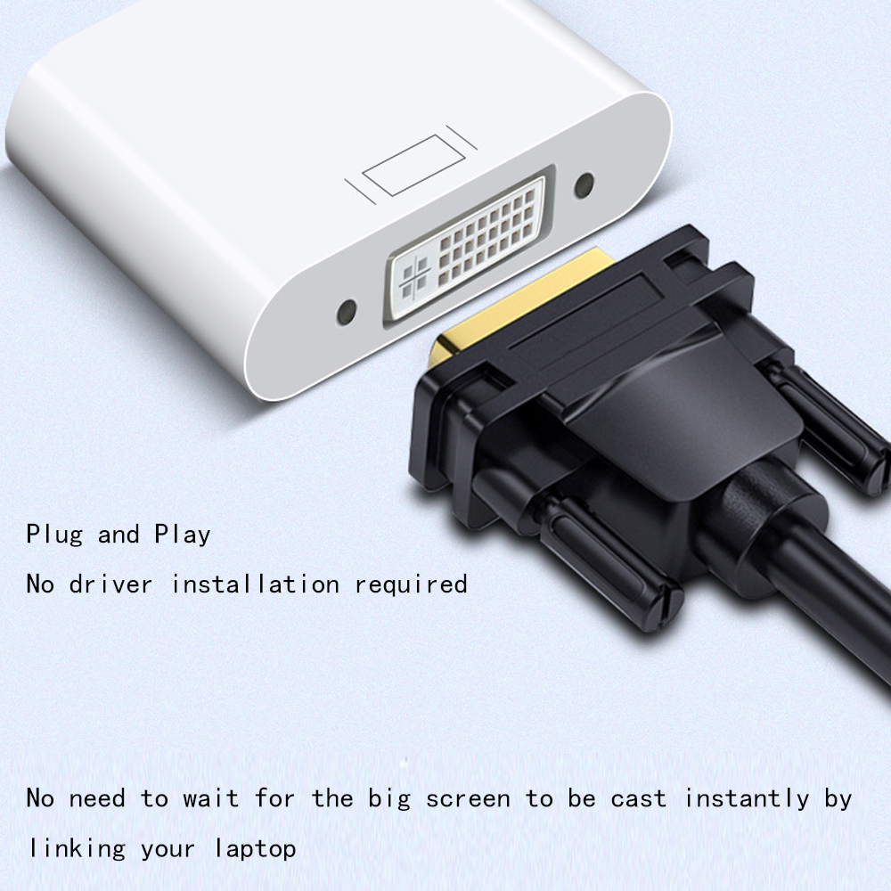 Mini DP to DVI Adapter Male to Female Thunderbolt Mini Display Port DisplayPort V1.2 to DVI Connector