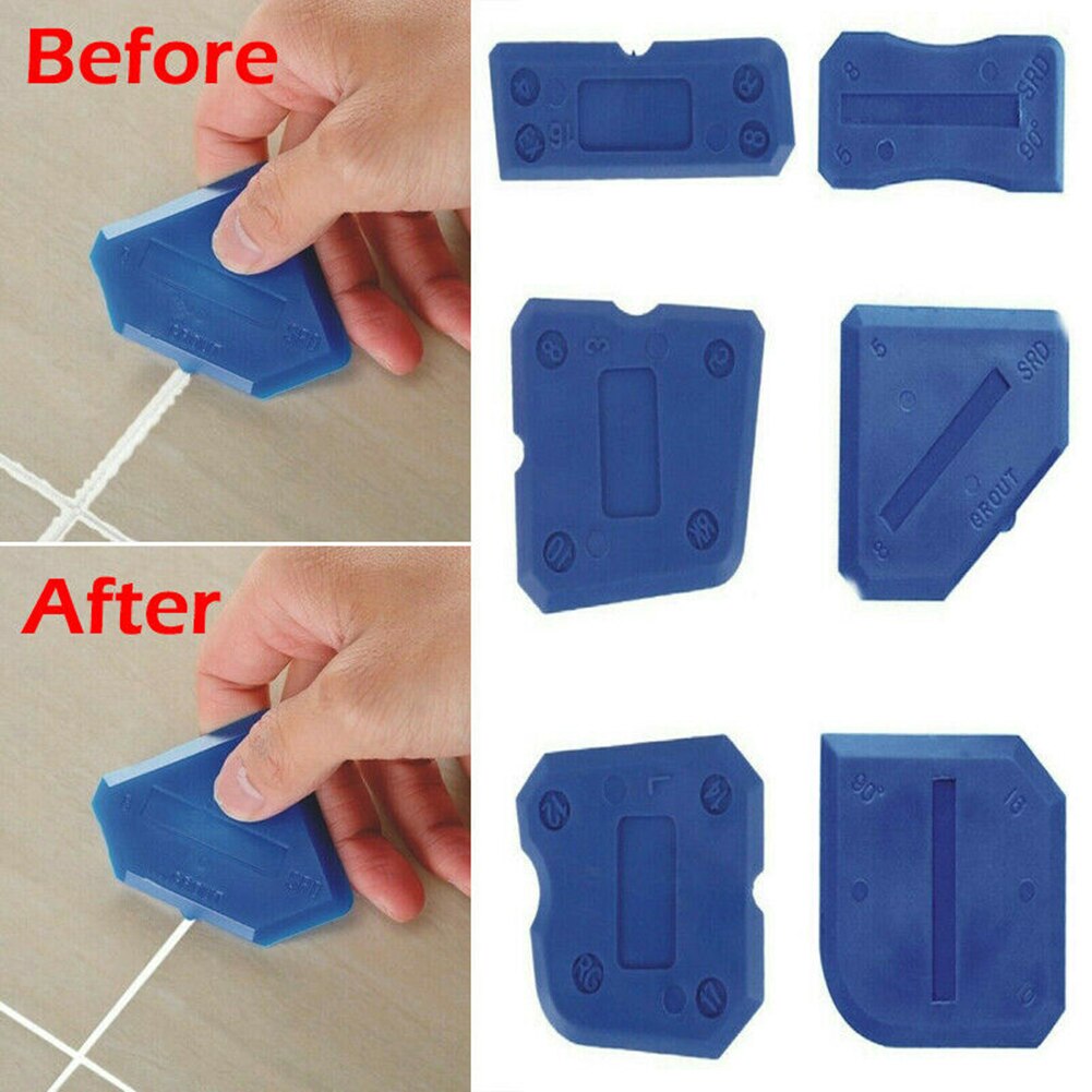 12PC Caulking Remover Silicone Sealant Tool Finishing Smoothing Cleaner Surface Glue Residual Shovel Kit