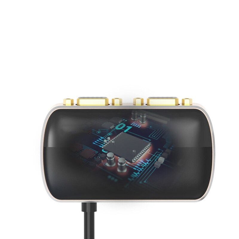 R9JA 1080P VGA Splitter Converter 2-in-1 VGA Converter for Computer PC Laptop Monitor