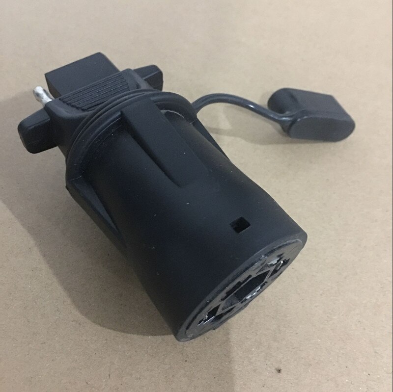 7 Way Round Tow Vehicle End To 4 Pin Flat Trailer End Connector 12V Waterproof U EGO TRAILER
