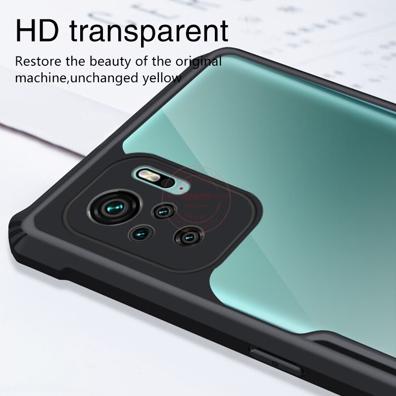 [Kever] Voor Redmi Note10, Airbag Case, Note10Pro ,Note10Promax Shockproof Cover Voorzien Cases, transparant Acryl Shell