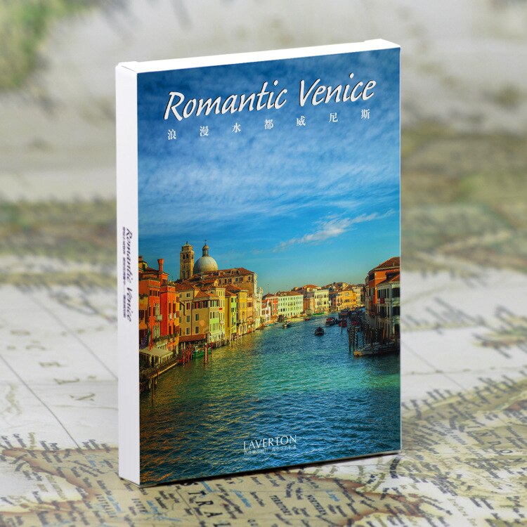 30 Stks/set Wereld Scenic Serie Postcard Envelop Venetië City View Night View Scenic Postcard Decoratieve Kaart