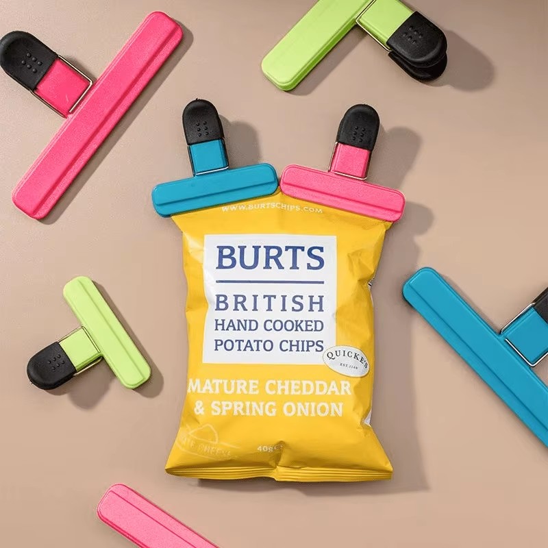 Portable Bag Clips Kitchen Storage Food Snack Seal Sealing Bag Clips Sealer Clamp Plastic Tool Kitchen Organization Accessories