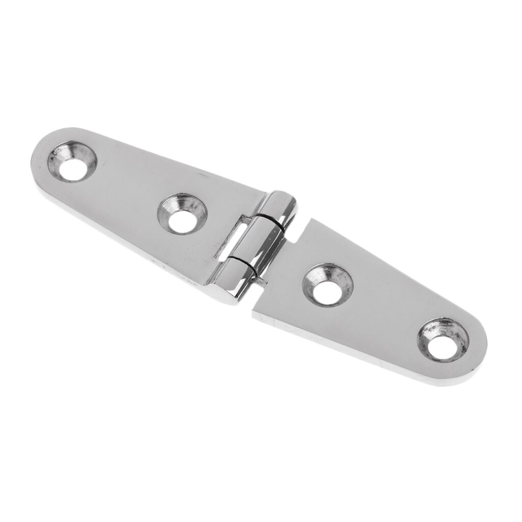 Marine Grade 316 Stainless Steel Strap Hinge Cabinet Locker Hinges 4 x 1 inch for Boat, RVs, Canoe (Silver)